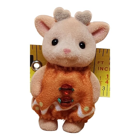 Calico Critters Baby Reindeer Baker Figure MISSING HAT EXCELLENT CONDITION - Picture 8 of 8